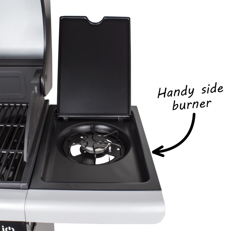 Refurbished Boss Grill Alabama Elite - 4 Burner Gas BBQ Grill with Side Burner - Black