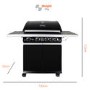 Refurbished Boss Grill Alabama Elite - 4 Burner Gas BBQ Grill with Side Burner - Black