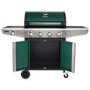 Boss Grill Kentucky Premium - 4 Burner Gas BBQ Grill with Side Burner - Green
