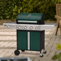 IQBBQ4BGREEN Boss Grill Kentucky Premium - 4 Burner Gas BBQ Grill with Side Burner - Green