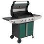 Boss Grill Kentucky Premium - 4 Burner Gas BBQ Grill with Side Burner - Green