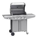 Boss Grill Kentucky Premium - 4 Burner Gas BBQ Grill with Side Burner - Stainless Steel