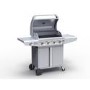 GRADE A2 - The Kentucky Premium 4 Burner Gas BBQ in Silver - Includes BBQ Cover and Utensil Set