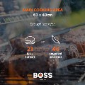 Boss Grill Kentucky Premium - 4 Burner Gas BBQ Grill with Side Burner - Stainless Steel