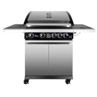 Refurbished Boss Grill Alabama Elite - 4 Burner Gas BBQ with Side Burner - Stainless Steel 