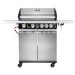 Boss Grill Alabama Elite - 4 Burner Gas BBQ with Side Burner - Stainless Steel 