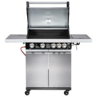 Refurbished Boss Grill Alabama Elite - 4 Burner Gas BBQ with Side Burner - Stainless Steel 