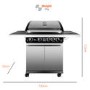 Refurbished Boss Grill Alabama Elite - 4 Burner Gas BBQ with Side Burner - Stainless Steel 