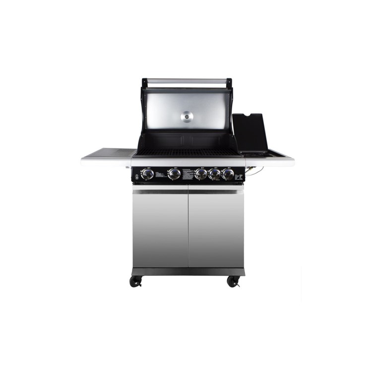 Refurbished Boss Grill Alabama Elite - 4 Burner Gas BBQ with Side Burner - Stainless Steel 