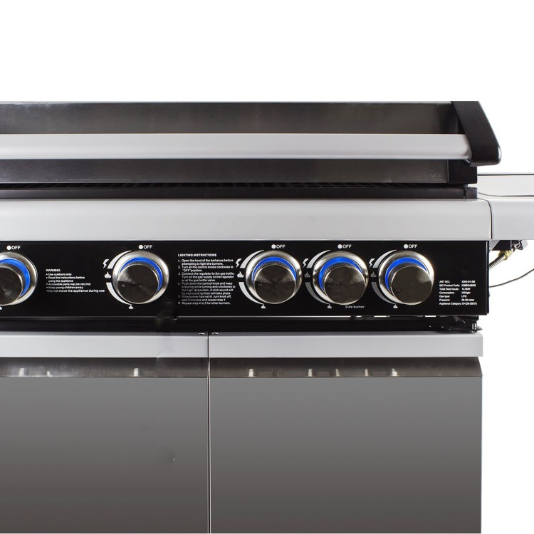 Refurbished Boss Grill Alabama Elite - 4 Burner Gas BBQ with Side Burner - Stainless Steel 