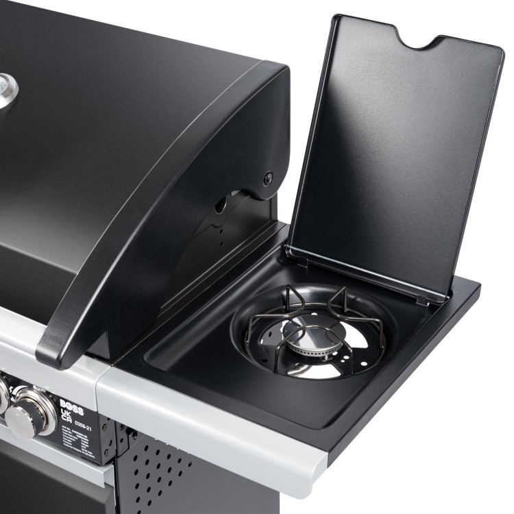 Refurbished Boss Grill Alabama Elite IQBBQ6BBL 6 Burner Gas BBQ with Side Burner in Black