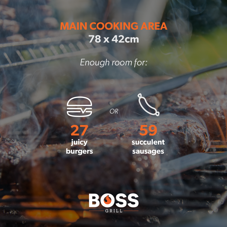 GRADE A2 - Boss Grill Alabama Elite 6 Burner Gas BBQ with Side Burner in Black