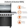 Refurbished Boss Grill Alabama Elite IQBBQ6BBL 6 Burner Gas BBQ with Side Burner in Black