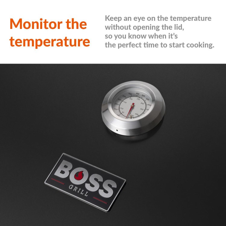 Refurbished Boss Grill Alabama Elite IQBBQ6BBL 6 Burner Gas BBQ with Side Burner in Black