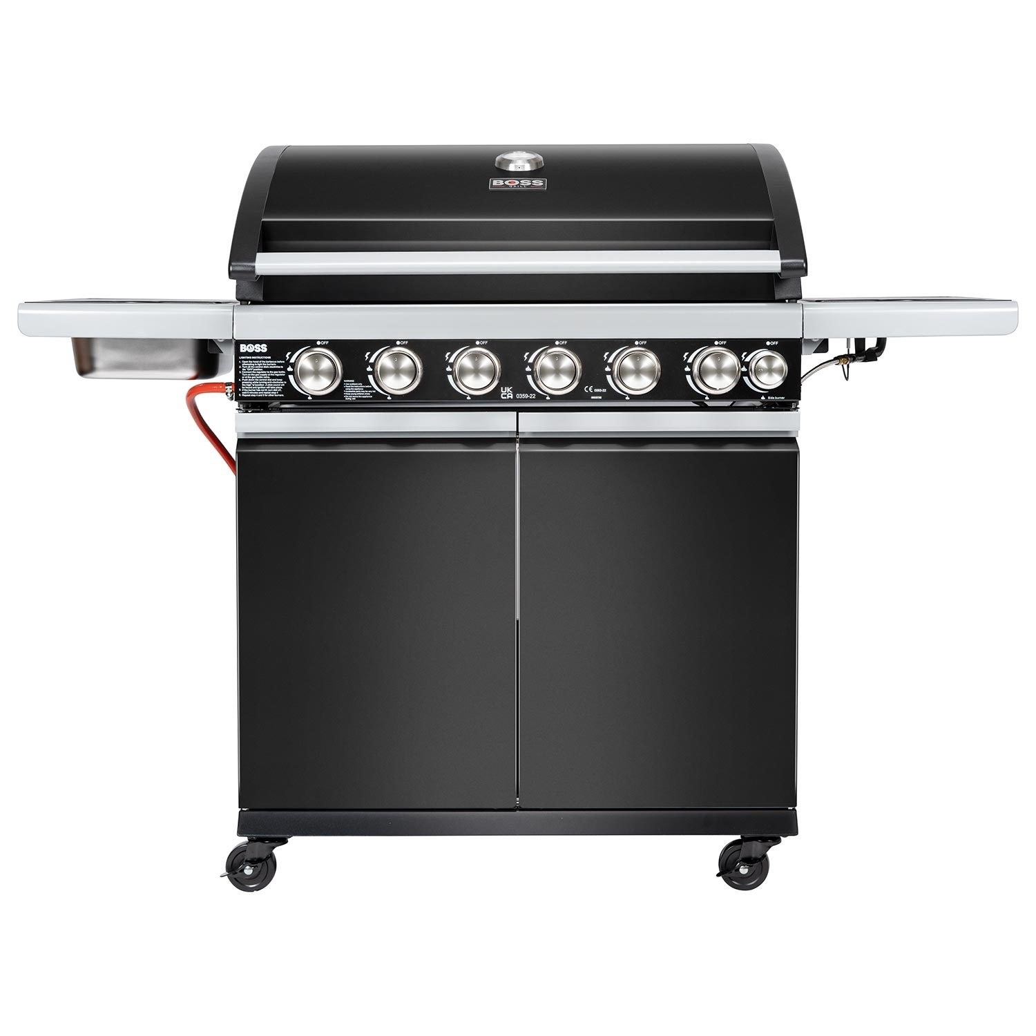 Boss Grill Alabama Elite 6 Burner Gas BBQ in Black