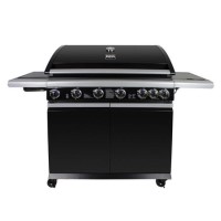 Refurbished Boss Grill Alabama Elite IQBBQ6BBL 6 Burner Gas BBQ with Side Burner Black