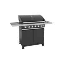 Boss Grill Alabama Elite - 6 Burner Gas BBQ Grill with Side Burner - Black