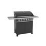 Boss Grill Alabama Elite - 6 Burner Gas BBQ Grill with Side Burner - Black