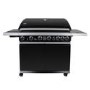 GRADE A2 - The Alabama 6 Burner Gas BBQ in Black Stainless Steel with Free BBQ Cover