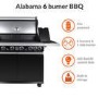 Refurbished Boss Grill Alabama Elite - 6 Burner Gas BBQ Grill with Side Burner - Black