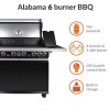 Refurbished Boss Grill Alabama Elite IQBBQ6BBL 6 Burner Gas BBQ with Side Burner in Black