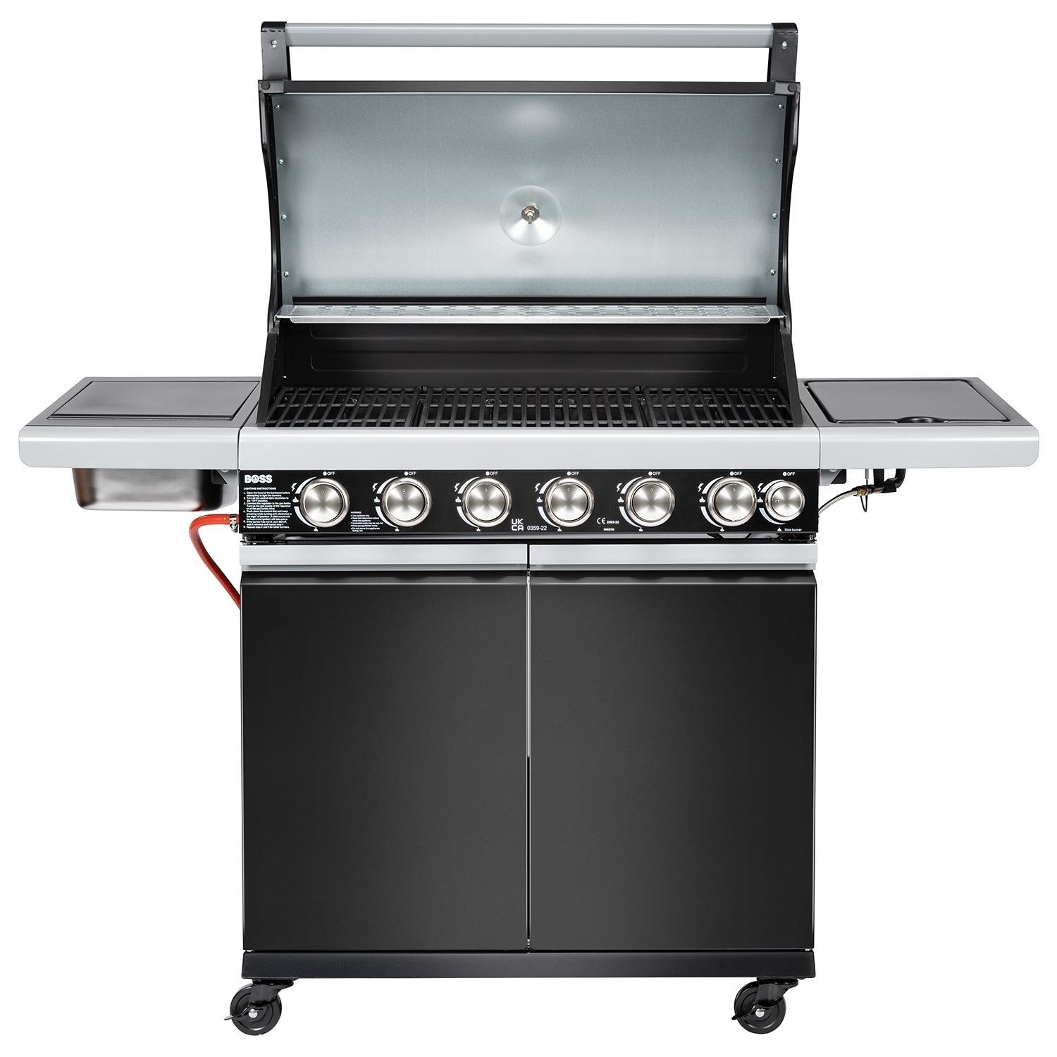 Boss Grill Alabama Elite 6 Burner Gas BBQ in Black Boss Grill Alabama Elite 6 Burner Gas BBQ in Black