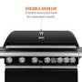 Refurbished Boss Grill Alabama Elite - 6 Burner Gas BBQ Grill with Side Burner - Black