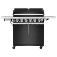 Refurbished Boss Grill Alabama Elite - 6 Burner Gas BBQ Grill with Side Burner - Black