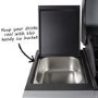 GRADE A1 - The Tennessee Elite 6 Burner Gas Black BBQ - Includes BBQ Cover and Utensil Set