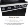 GRADE A2 - The Alabama 6 Burner Gas BBQ in Black Stainless Steel with Free BBQ Cover
