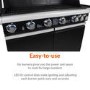 Refurbished Boss Grill Alabama Elite IQBBQ6BBL 6 Burner Gas BBQ with Side Burner Black