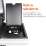 GRADE A2 - The Alabama 6 Burner Gas BBQ in Black Stainless Steel with Free BBQ Cover