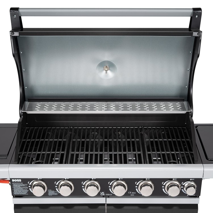 Refurbished Boss Grill Alabama Elite IQBBQ6BBL 6 Burner Gas BBQ with Side Burner in Black