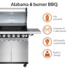 Boss Grill Alabama Elite - 6 Burner Gas BBQ with Side Burner - Stainless Steel