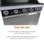 GRADE A2 - The Alabama Elite 6 Burner Gas BBQ In Stainless Steel  - Includes BBQ Cover