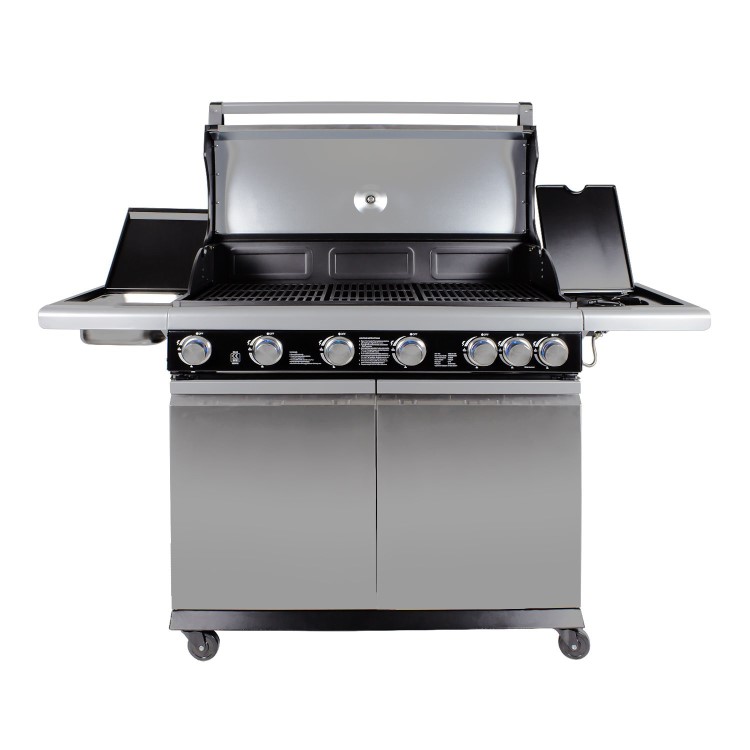 Refurbished Boss Grill Alabama Elite - 6 Burner Gas BBQ with Side Burner - Stainless Steel