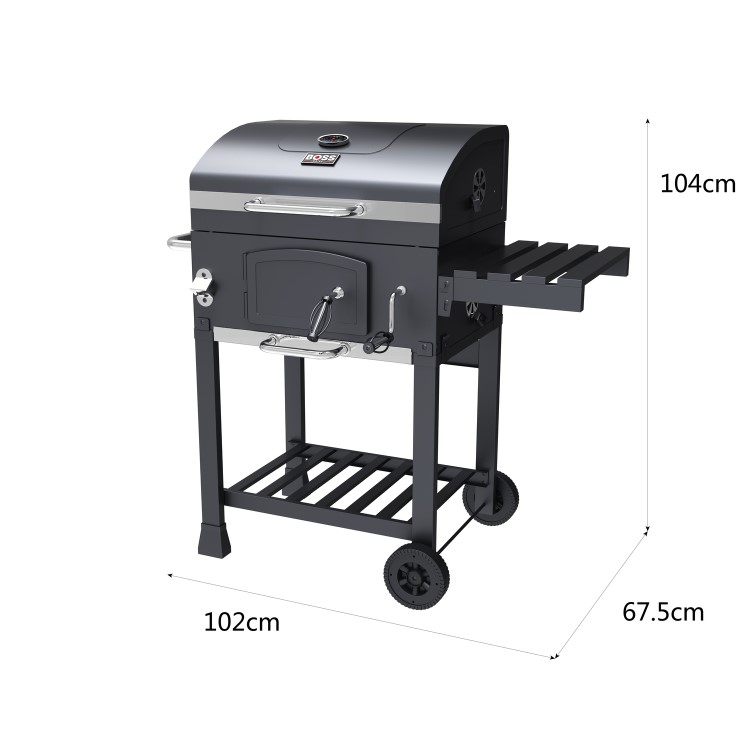 Boss Grill Tennessee - Charcoal Grill with Chimney Smoker BBQ