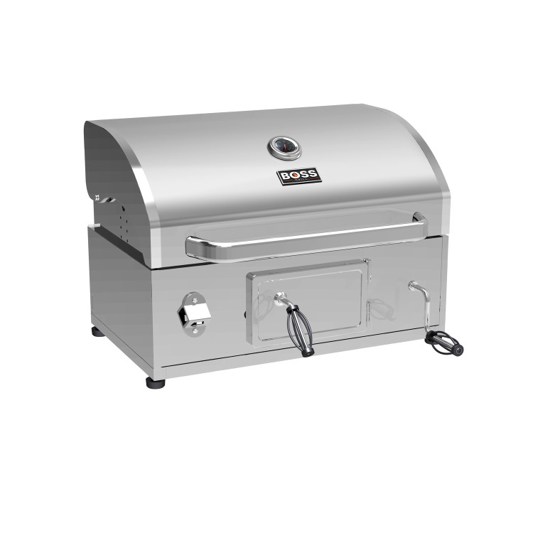 Boss Grill Built-In Charcoal BBQ – Stainless Steel