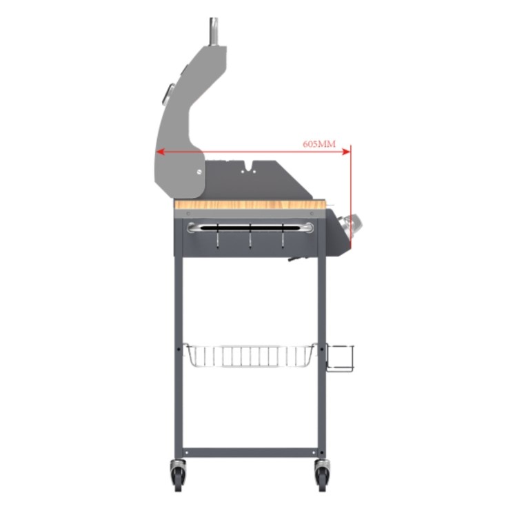 Boss Grill Texas Premium Modular Outdoor Kitchen - 4 Burner Gas BBQ Grill with Side Burner - Stainless Steel