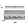 Refurbished Boss Grill Texas 4 Burner Built In Gas BBQ Grill - Stainless Steel