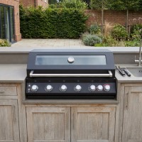 Boss Grill 6 Burner Built-In Gas BBQ - Black 