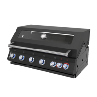 Boss Grill 6 Burner Built-In Gas BBQ - Black 