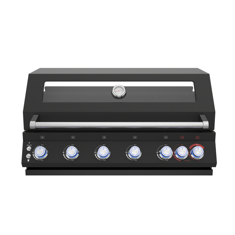 Boss Grill 6 Burner Built-In Gas BBQ - Black 
