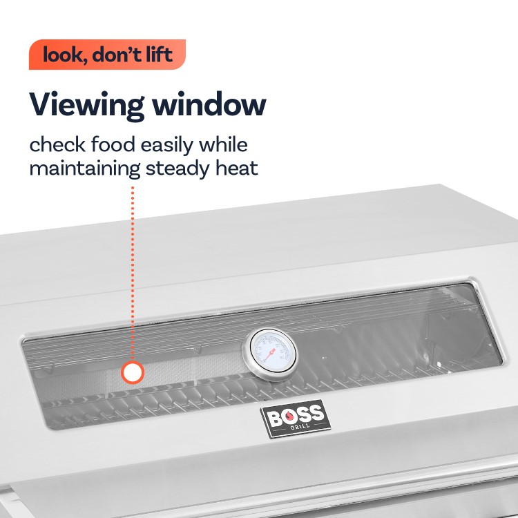 Boss Grill 6 Burner Built-In Gas BBQ - Stainless Steel 