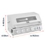 Boss Grill 6 Burner Built-In Gas BBQ - Stainless Steel 