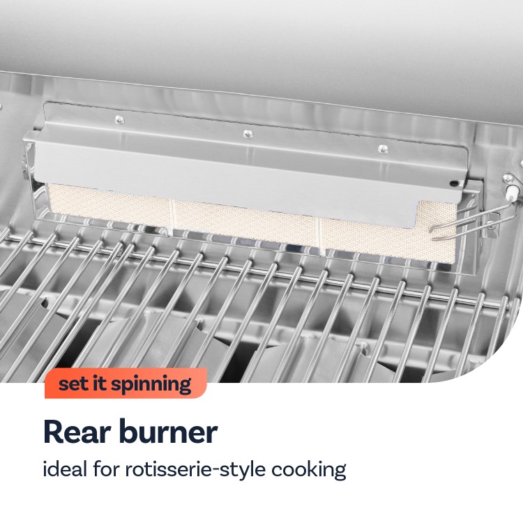 Boss Grill 6 Burner Built-In Gas BBQ - Stainless Steel 