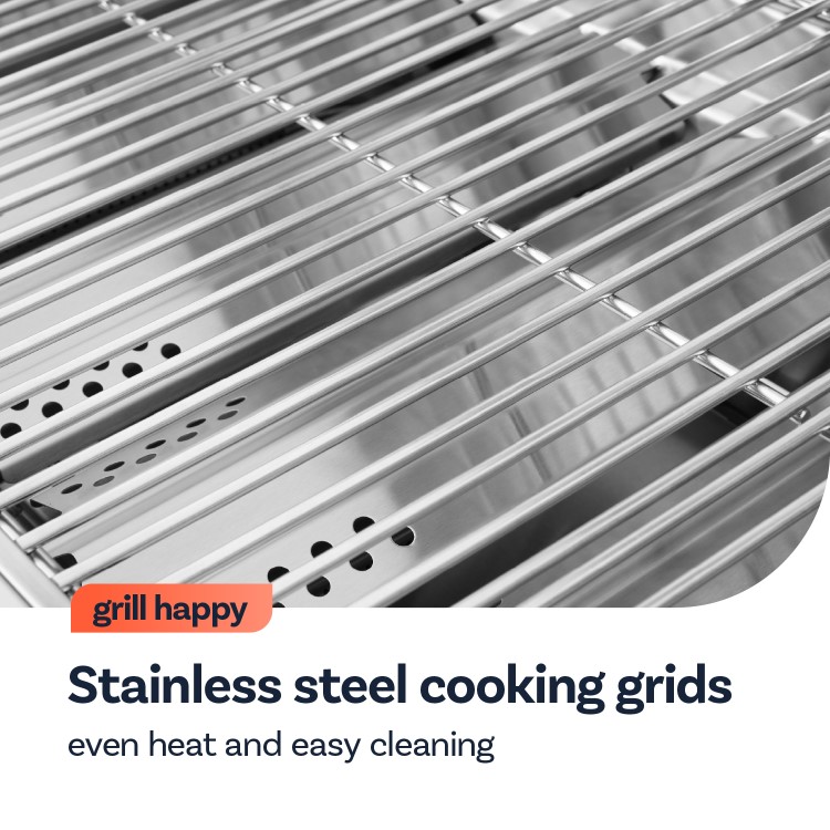 Boss Grill 6 Burner Built-In Gas BBQ - Stainless Steel 