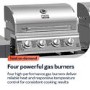 Boss Grill All Star Pro Modular Dual Fuel Outdoor Kitchen - Built-In Gas & Charcoal BBQ with Fridge - Black