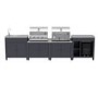 Boss Grill All Star Pro Modular Dual Fuel Outdoor Kitchen - Built-In Gas & Charcoal BBQ with Fridge - Black