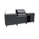 IQBBQINTKITBLACK Boss Grill Texas All Star Outdoor Kitchen Modular - 4 Burner Gas BBQ Grill - Black